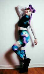 Space zip up catsuit