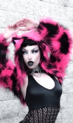 LINED Cat Hood fur shrug