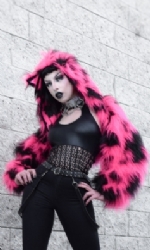 LINED Cat Hood fur shrug