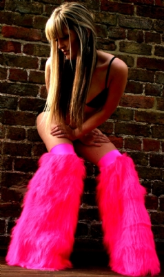 Hotpink Overknee Fluffs