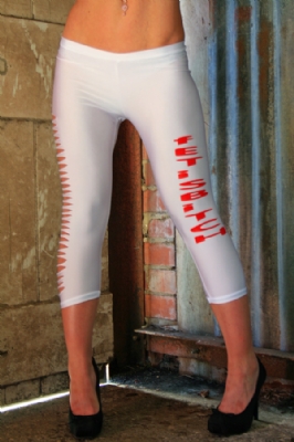 Slashed Leggings white